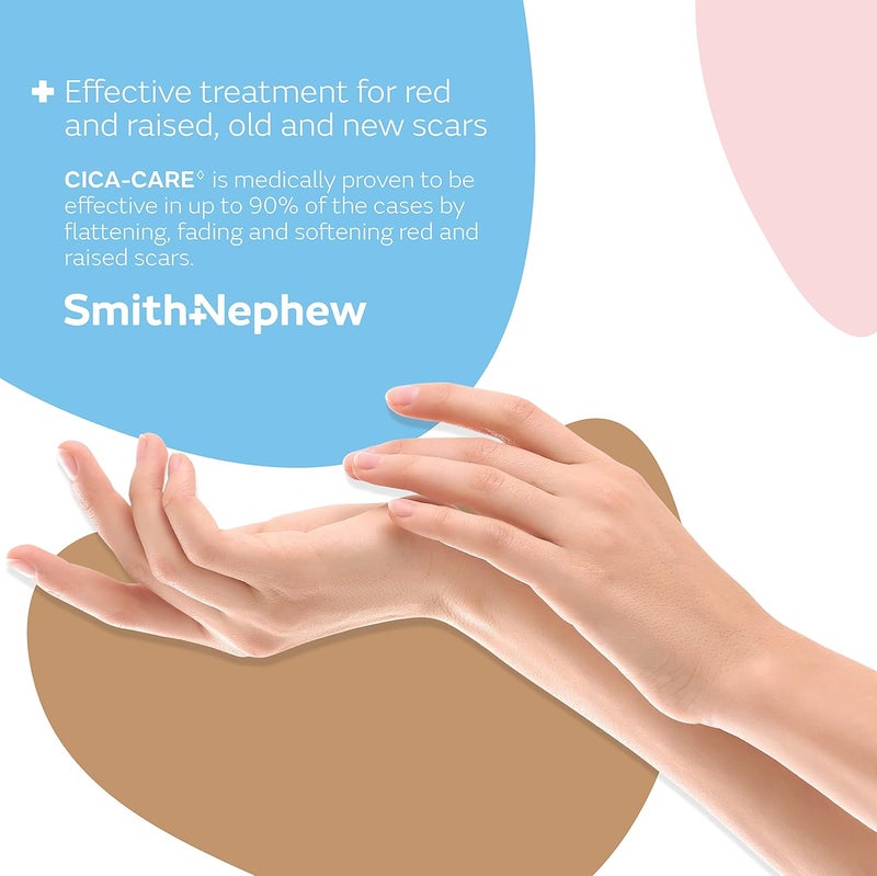 Smith&nephew ورقة جل سيليكون ذاتية اللصق من سميث+نيفيو CICA-CARE لإدارة الندبات، منتج للعناية بالجروح، 5 بوصات × 6 بوصات - Image 3